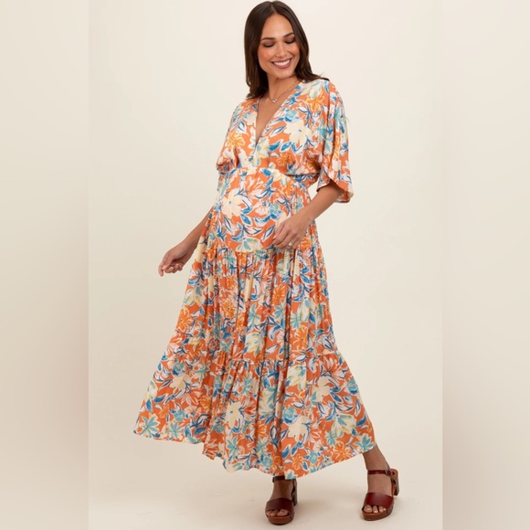 Floral Maternity Maxi Dress from PinkBlush *Make an Offer or Bundle* - Picture 2 of 6